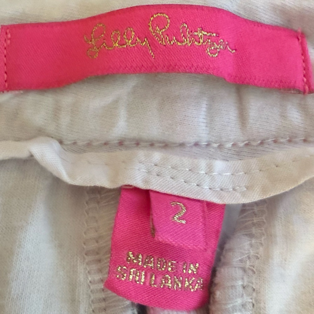 Lilly Pulitzer Buttercup Scalloped Knit Shorts Sz 2 Vibrant Colors Hot Pants - Picture 7 of 8